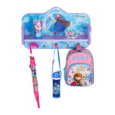 YiPi Frozen Wall Shelf with Hanger Knobs (Purple), Small