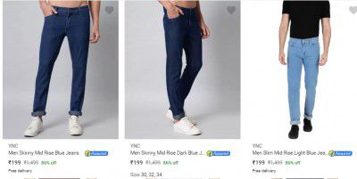 Ync Mens Jeans Starts ₹199