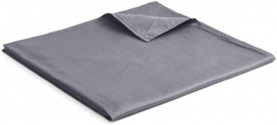 YnM Cotton Duvet Cover for Weighted Blankets (Dark Grey, 48x72)