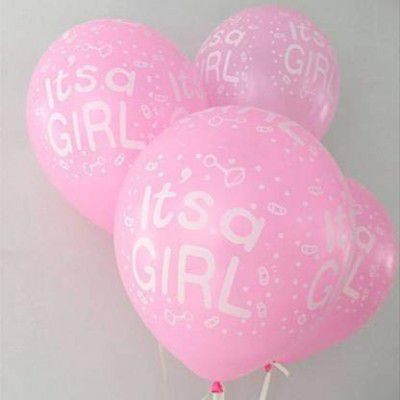 YNS CRAFTS STOCK™ Printed Its a Girl Balloon (Pink, Pack of 30)