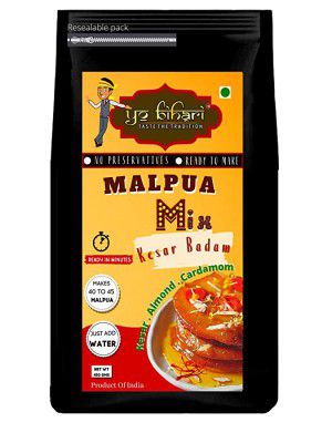 Yo Bihari Malpua Mix || Kesar Badam || Homemade Pancake Mix- 450 Grams