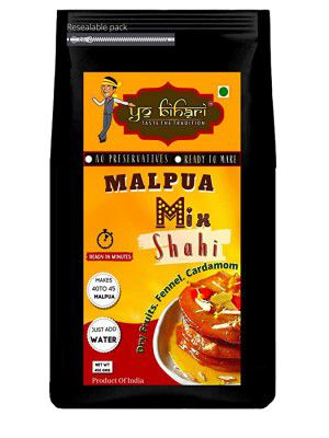 Yo Bihari Malpua Mix, Shahi II Homemade Pancake Mix II Dry Fruits Added- 450 Grams