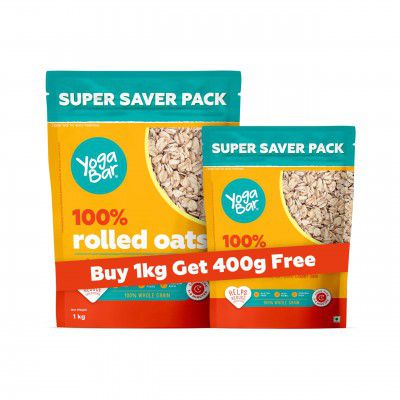 Yogabar 100% Rolled Oats 1.4 kg (1 Kg + 400 gram Pack)