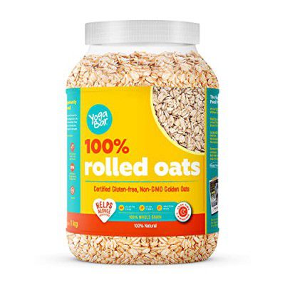 Yogabar 100% Rolled Oats 1 kg Jar | for Weight Management - 1 kg Jar