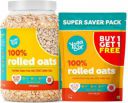 Yogabar 100% Rolled Oats | Pouch and Jar | Ideal Breakfast for Weight Loss Plastic Bottle (2 x 1000 g)...