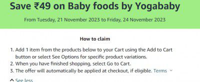 Yogabar Baby food | Extra ₹49 off
