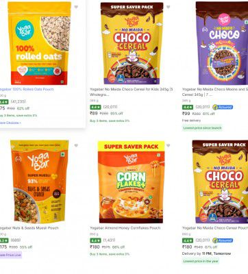 Yogabar Breakfast Cereal Up to 65% off