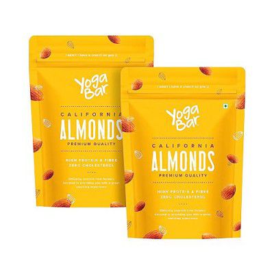 Yogabar California Almonds 1kg | Badam Giri Nuts & Dry Fruits| Rich in Protein, Fiber, Vitamin E, Magnesium & Calcium | Healthy Badami Snacks