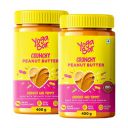 Yogabar Crunchy Peanut Butter (Buy 1 Get 1 Free) | Sweet Salty and Crunchy | Non GMO Peanut Butter| Rich in Protein - 400gm Each...