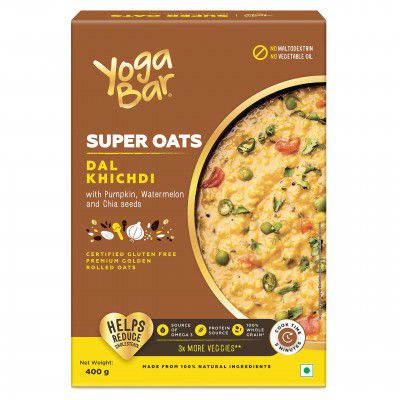 YogaBar Dal Khichdi Super Oats | More Veggies Oats with Pumpkin, Watermelon and Chia Seeds - 400g