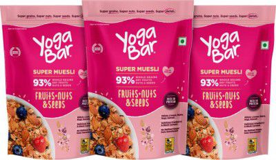 Yogabar Fruits, Nuts & Seeds Muesli Pouch (3 x 0.5 kg)