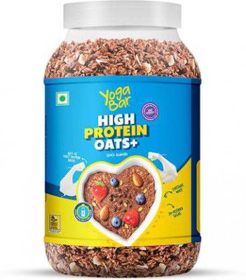 Yogabar High Protein Oats 1kg Jar Choco Almond|20g Protein with Probiotics&Omega-3 Jar  (1 kg)