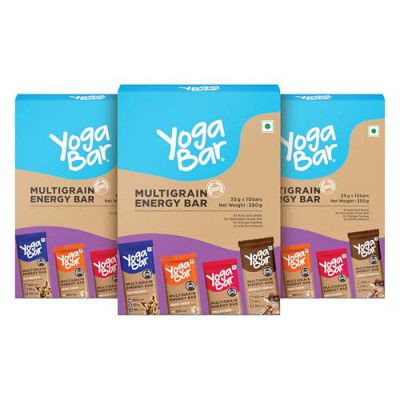 Yogabar Multigrain Energy Bars, 30 Bars | Healthy Diet with Fruits, Nuts, Oats and Millets