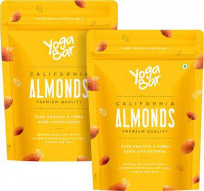 Yogabar Premium 100% Natural California Almonds, (2 x 0.5 kg)