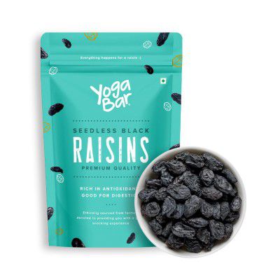 YogaBar Premium Black Raisins - 1kg | Kishmish