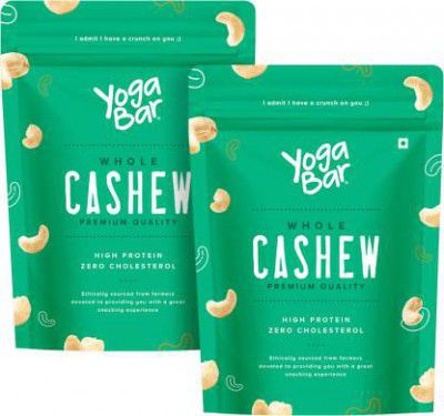 Yogabar Premium Whole Cashew Nuts Cashews (2 x 0.5 kg)