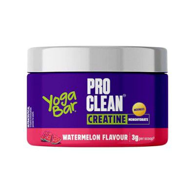 Yogabar Pro Clean Creatine Monohydrate Powder, Watermelon Flavour, 3g per Scoop