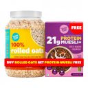 Yogabar Protein Combo (Buy Rolled Oats, Get Muesli FREE) -100% Rolled Oats 1.2 kg and High Protein Muesli - Choco Almond & Cranberry 350g...