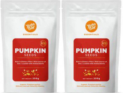 Yogabar Pumpkin Seeds 500g , Raw Pumpkin Seed, Diet Food Pumpkin Seeds  (500 g, Pack of 2)