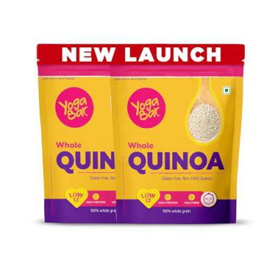 Yogabar Quinoa 2 kg (1 kg, Pack of 2) | Gluten Free Quinoa | Weight Loss alternative to Rice and Wheat | High In Iron & Fibre