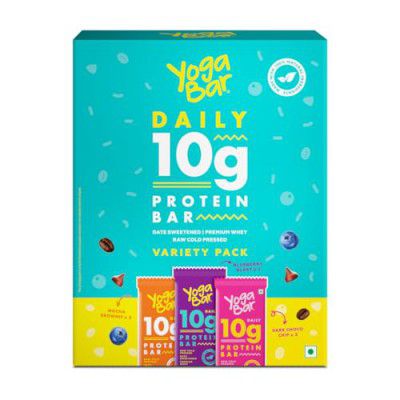 Yogabar Variety Pack 10 grams Protein Bars (6 Bars)