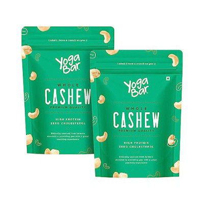 Yogabar Whole W320 Cashews 1kg | 100% Natural & Premium Whole Cashew Nuts| King Size Crunchy Kaju Nuts| Premium Nuts & Dry Fruits | Rich in Fibre, Vitamin E, K, B6 & Boosts Immunity| Healthy Snacks