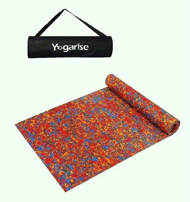 YOGARISE 4mm Yoga Mat with Carry Bag for Home Gym & Outdoor Workout for Men & Women (Marble)