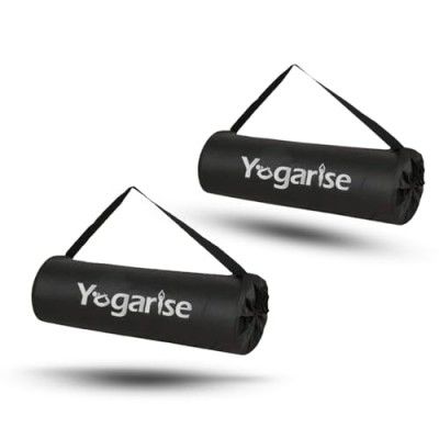 YOGARISE Carry Bag for Yoga Mats with Premium-Quality Zipper (Pack of 2, Black)