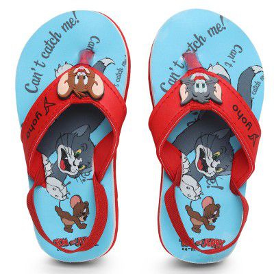 YOHO Tom and Jerry Slippers for Toddlers with Elastic Strap, Official WB Merchandise -006