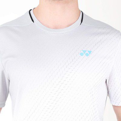 Yonex 1279-31 Polyester Badminton Boys Round Neck T-Shirt, J130 (White)