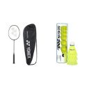 YONEX Badminton Racquet Astrox 01 Ability (Rotational Generator System, AERO + BOX Frame, 80 Grams, 28 Lbs Tension)& Mavis 200I...