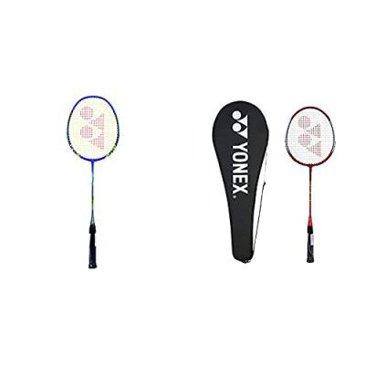 Yonex Nanoray 6000I G4-U Badminton Racquet with free Full Cover+Yonex GR 303 Aluminum Blend Badminton Racquet with Full Cover (Red)