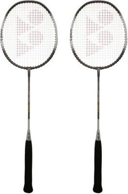 YONEX ZR-100 Light Black, Grey Strung Badminton Racquet (Pack of 2, 85 g)