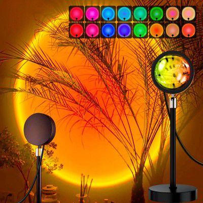 YoohNuse Aluminium Sunset Lamp Projector Sun LED Lamp Projection For Aesthetic Room Décor Sunset Light 