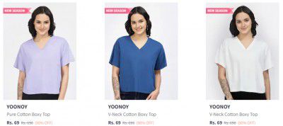 Yoonoy Tops Starts ₹69 | Upto 90% Off