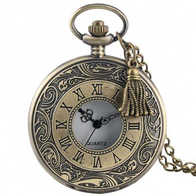 YouBella Pocket Watch Pendant with Chain for Husband Unique Memorable Gift Dual Purpose Stainless Steel Clock for Men (YBWATCH 0033)