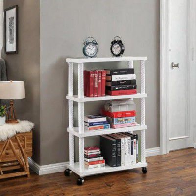 YouCopia Book Self – 4 Layer Portable Book Shelf, Kids Books Racks for Home Plastic