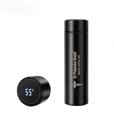 Your Name Personalized Stainless Steel Sports Water Bottle Hot & Cold,500 ML (Black)