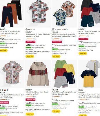 Amazon : Upto 90% Off On Hellcat Clothing Accessories