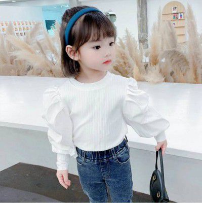 Yourker  Girls Cotton Blend Crop Top  (White, Pack of 1)