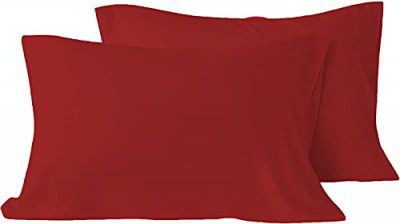 YRM Bedding's Hotel Quality Microfiber All Season Queen Size (20\' x 30\' Inches/51cm x 76cm) Pillow Covers|Burgundy