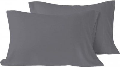 YRM Beddings Microfiber Standard Size (18 x 28 Inches/46cm x 71cm) Pillow Covers|Dark Grey