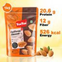 YUM YUM 100% Natural Premium California Almond Badam Giri - 1kg...