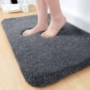 Z-Rox Microfiber Floor Mat  (Grey, Large)...
