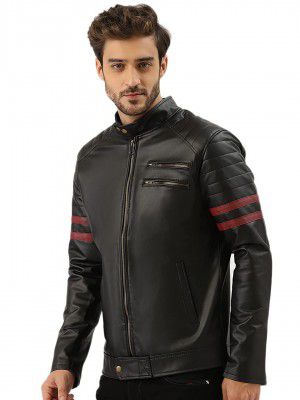 ZAFRA - Mens Solid leather Jacket | Faux Leather Jacket for Mens And Boys
