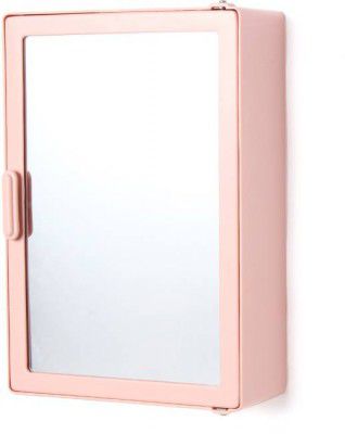Zahab Bathroom Cabinet set of 2 Plastic Wall Shelf  (Number of Shelves - 4, Pink)