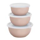 Zaib Microwave Safe Stainless Steel Euro Mixing Bowl Set with Lid | 1250ml + 750ml + 500ml...