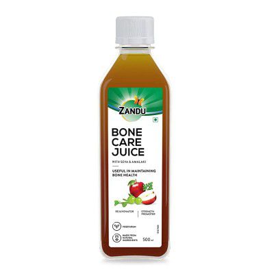 Zandu Bone Care Juice – A Tasty & Healthy Wellness Drink Enriched with Natural & Ayurvedic Ingredients | Helps Maintain Bone Health | Acts as a Strength Promoter & Rejuvenator (Pack of 500 ml)