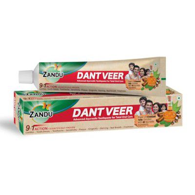 Zandu Dantveer, 200g | Scientifically proven formula |Fights 9 dental problems
