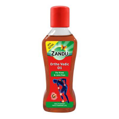Zandu Ortho Vedic Oil, 120ml, Ayurvedic Oil for Relief from Knee and Joint Pain,Muscle Pain, Osteoarthritis Visible Improvement in 7 days